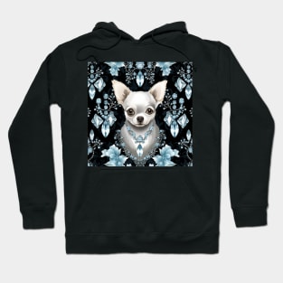 Jewelled White Chihuahua Hoodie